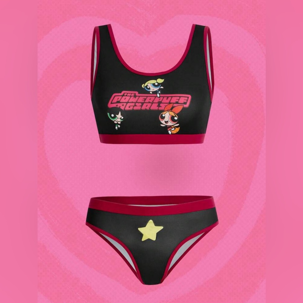NWT Power Puff Girls Bra and Panty Set